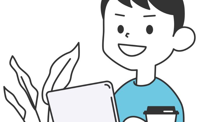個人制作｜パソコン操作をする男性