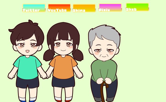 組み合わせミニキャラ、一次創作