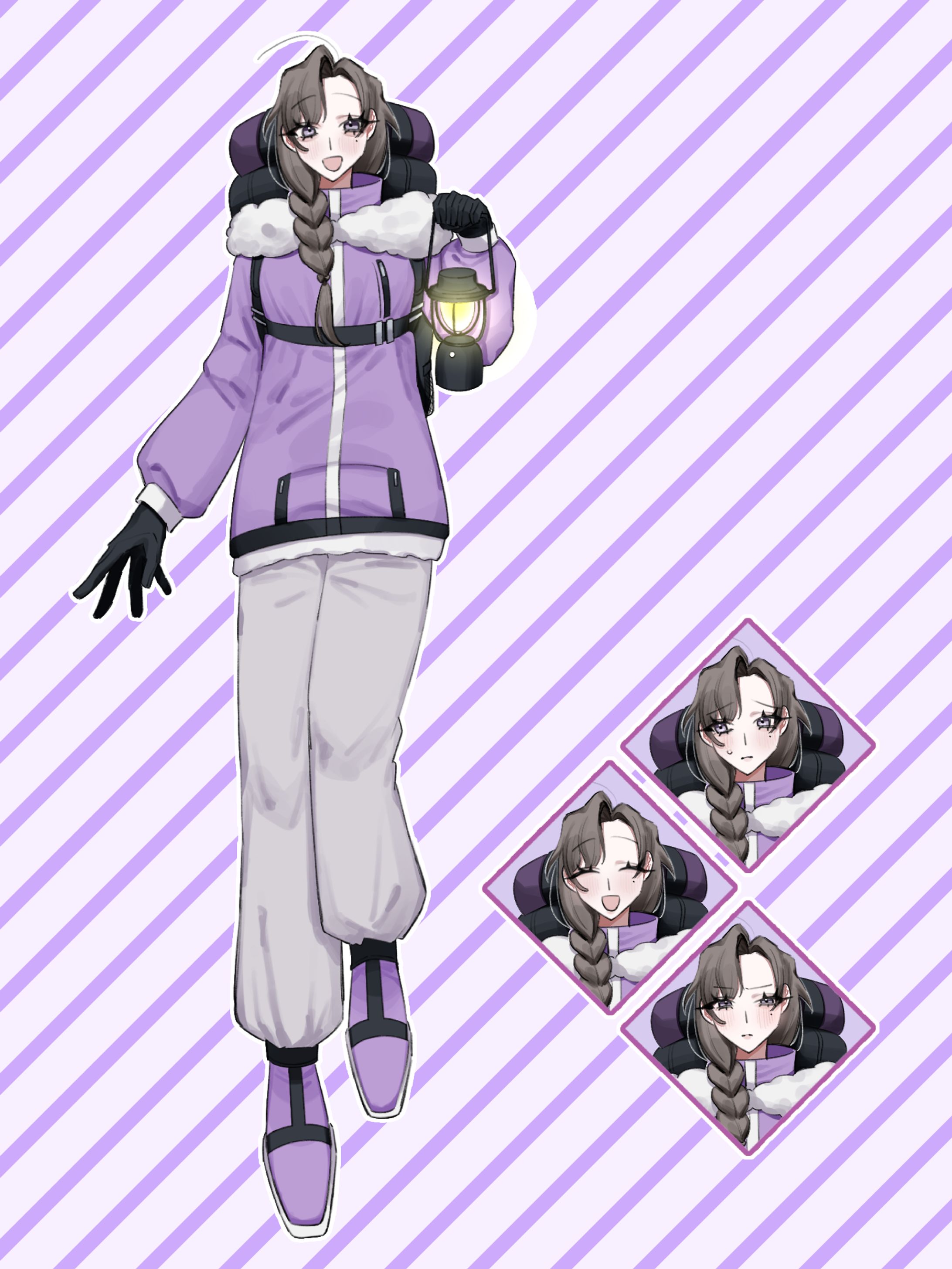 匿名　立ち絵/キャラクターデザイン/表情差分-1