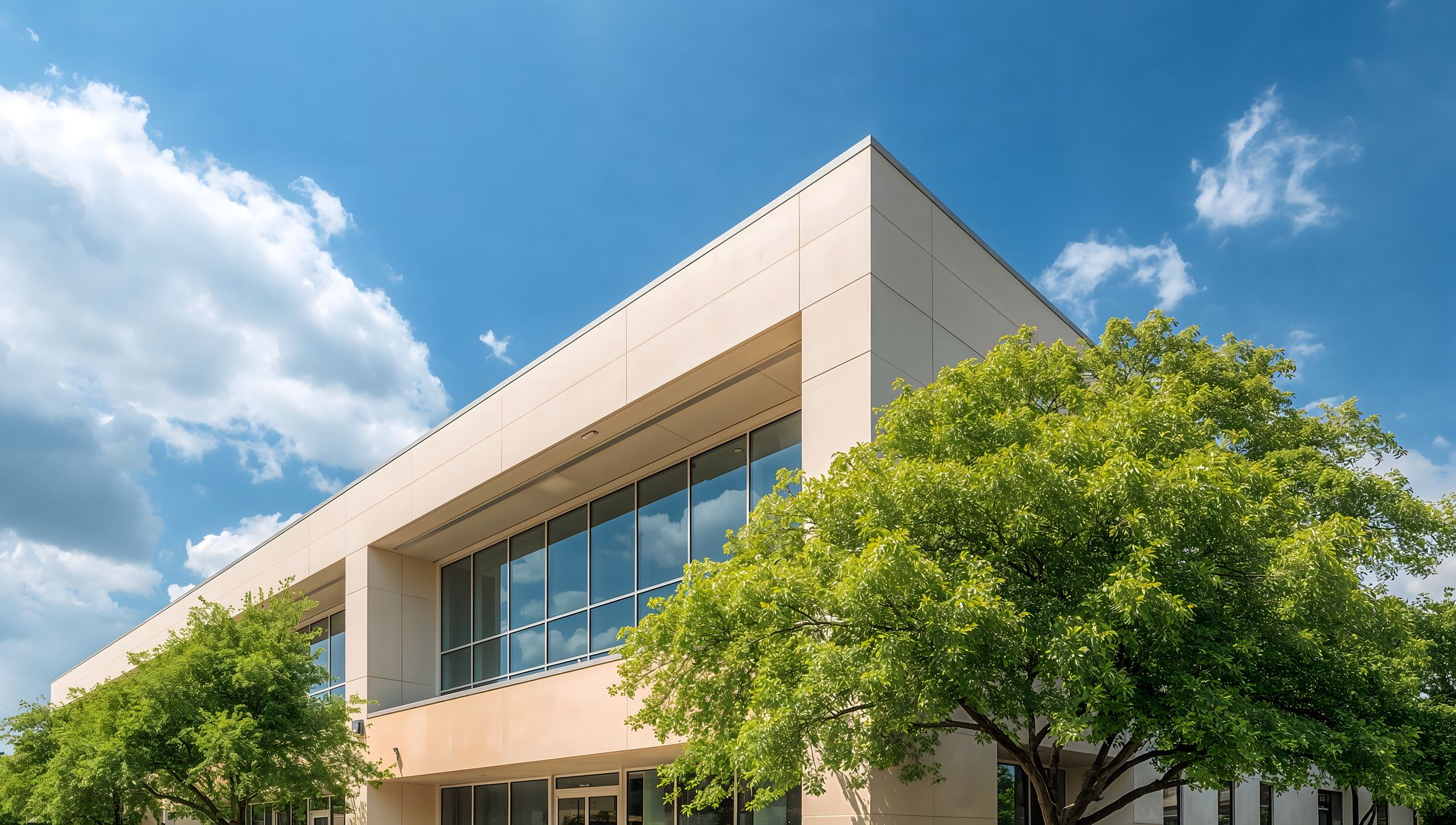 corporate building blue sky green trees vision banner bg (8)-1