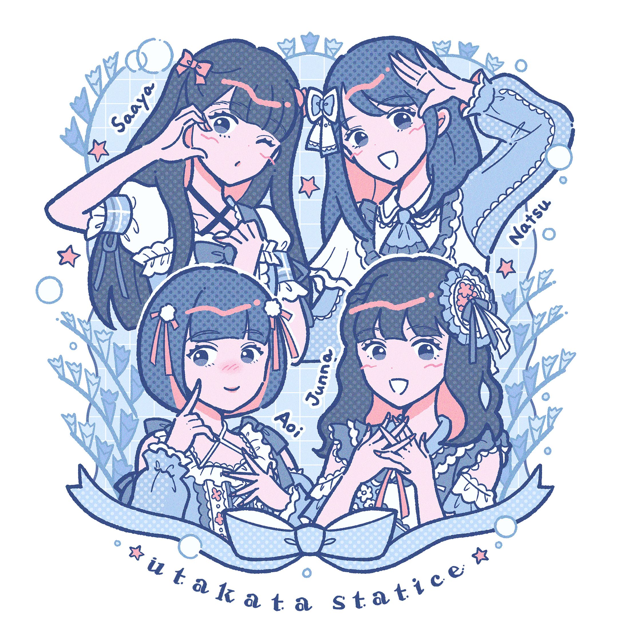 【お仕事】アイドルグループ・泡沫スターチス様/グッズイラスト-1