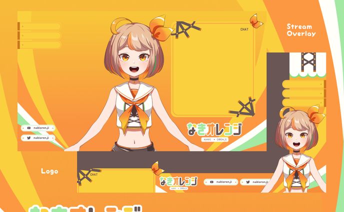 Overlay Gameplay and Just Chatting Naki Orenji