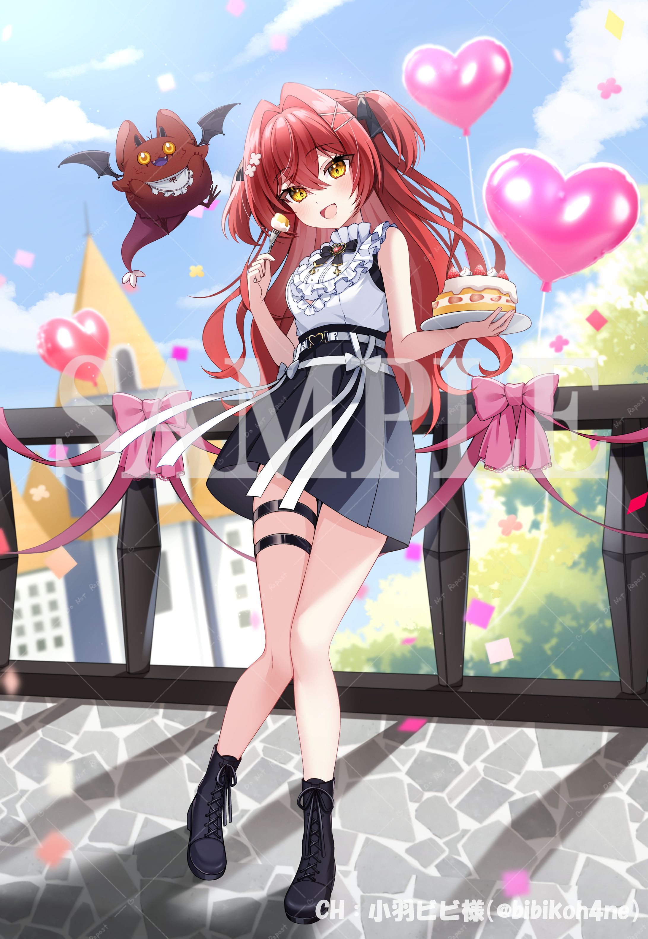 お仕事】小羽ビビ様 1周年記念イラスト 