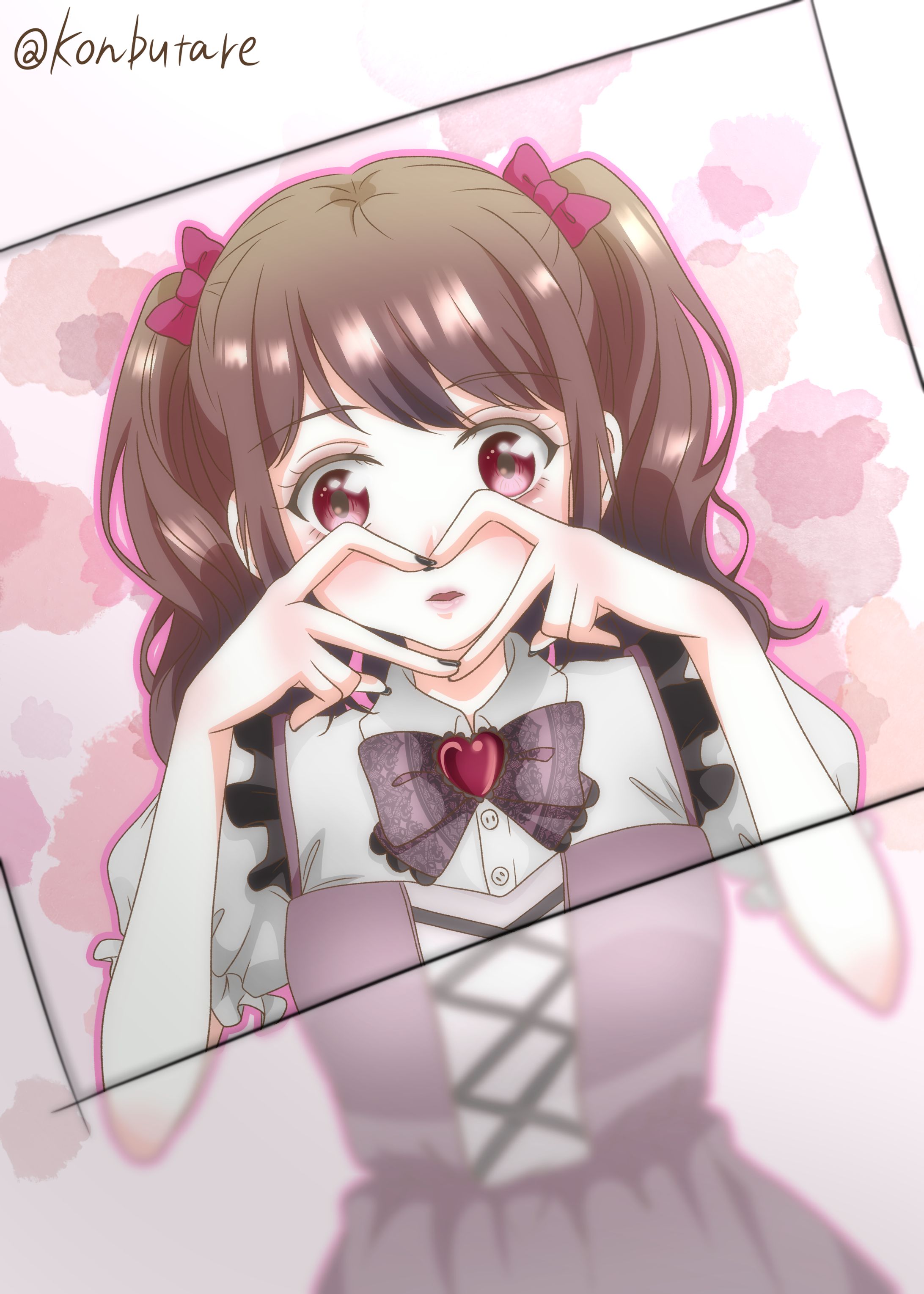 【カラーイラスト】推し活女子-1