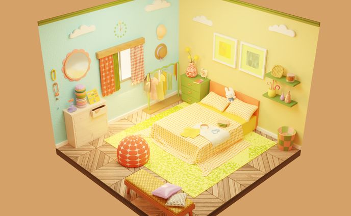 へんてこPOPなお部屋モデリング