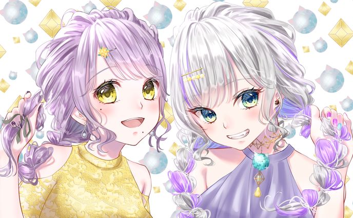 【一枚絵】あてな様・るん様ペア画