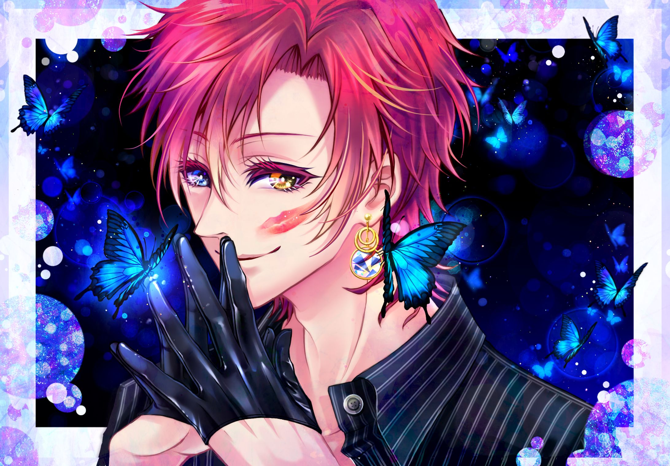 創作イラスト「butterfly kiss」-1