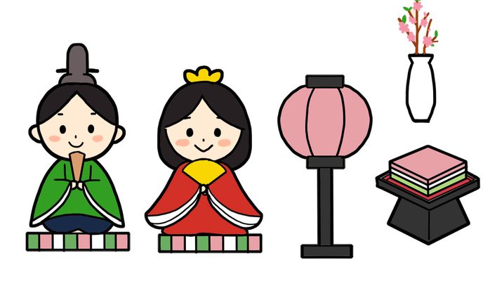 幼稚園用ひなまつりイラスト