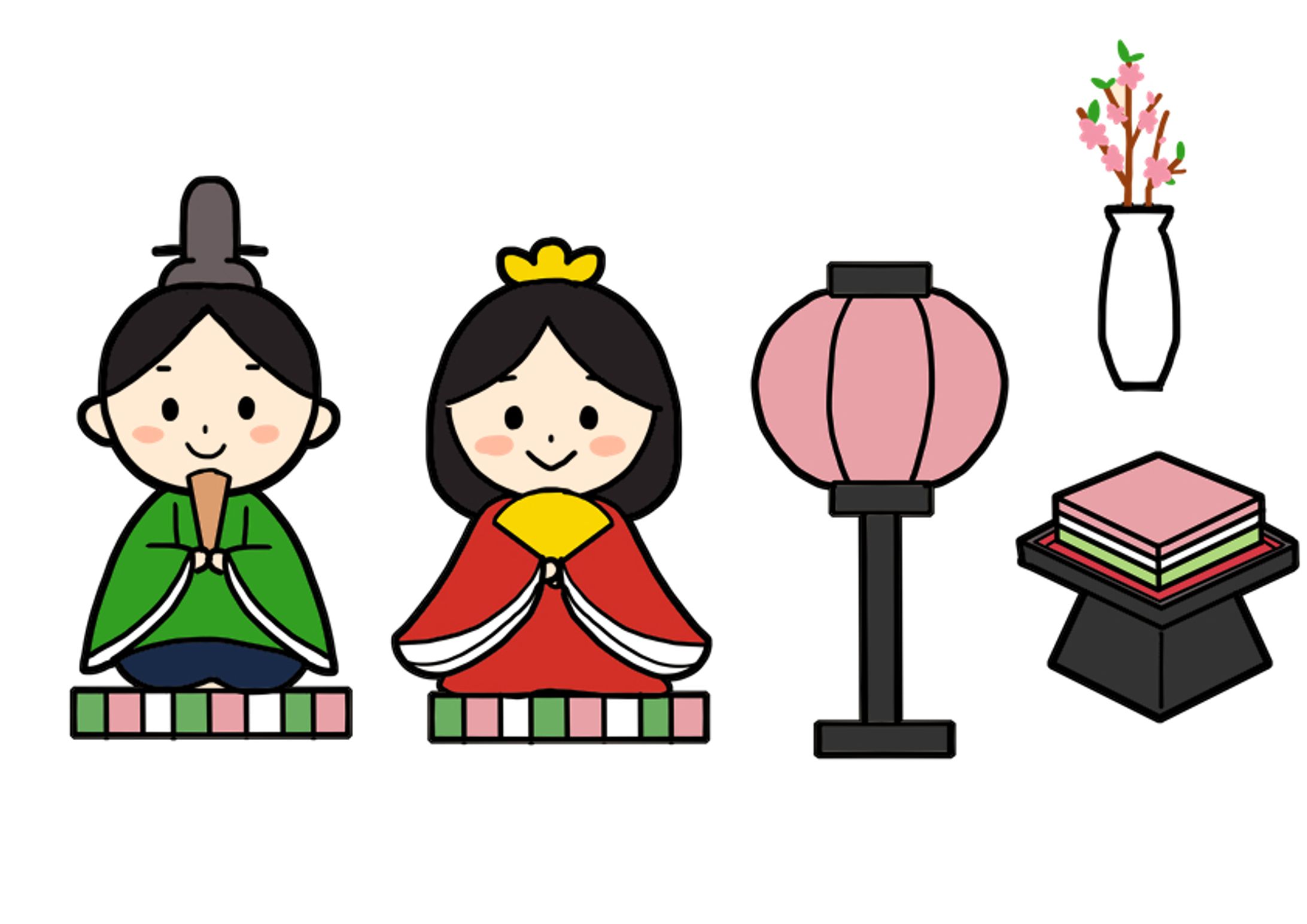 幼稚園用ひなまつりイラスト-1