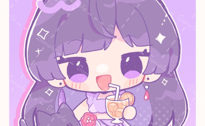 紫蘭様ミニキャライラスト