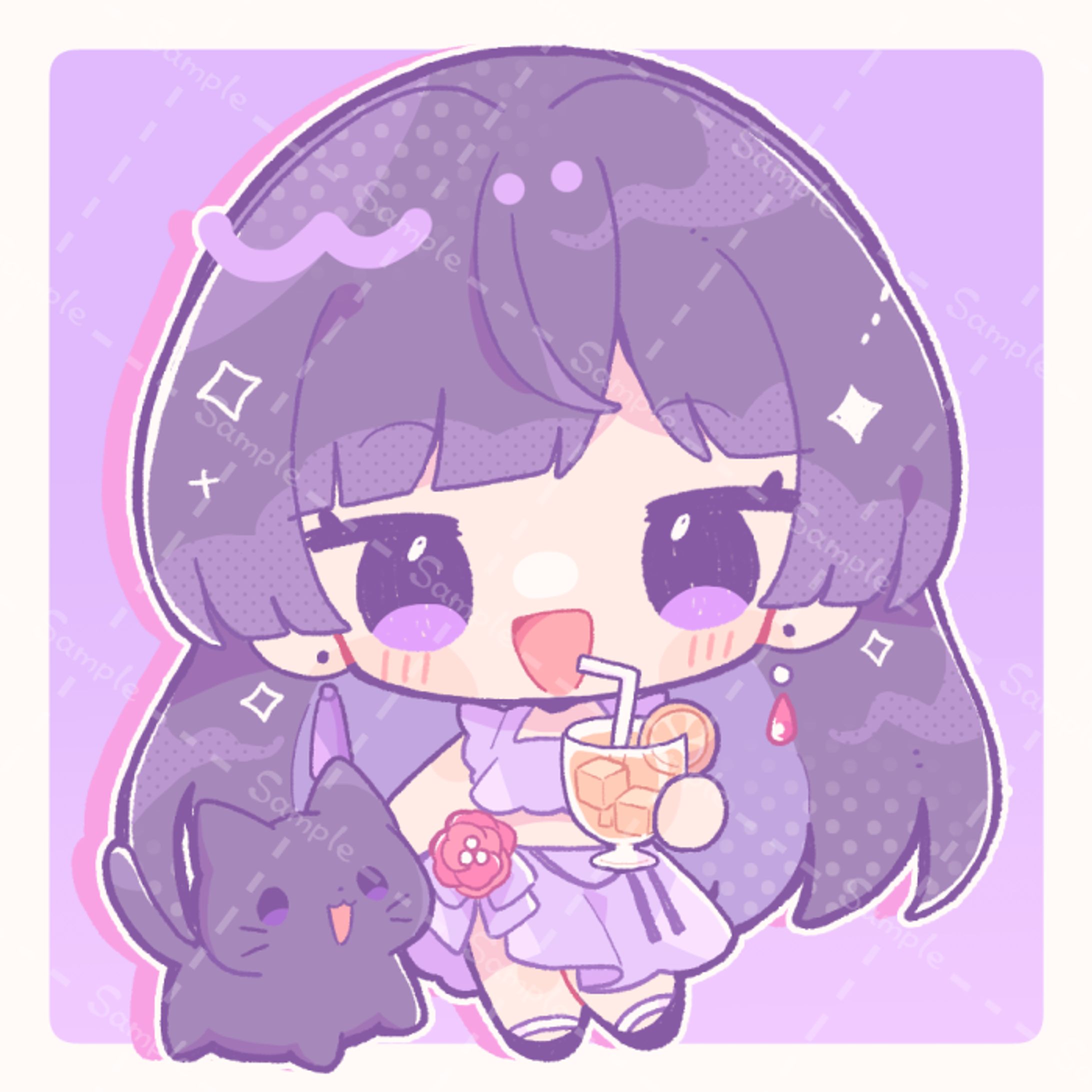 紫蘭様ミニキャライラスト-1