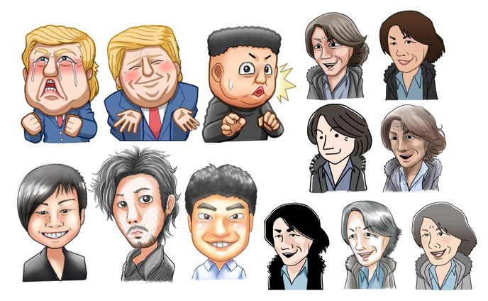 似顔絵イラストサンプル01
