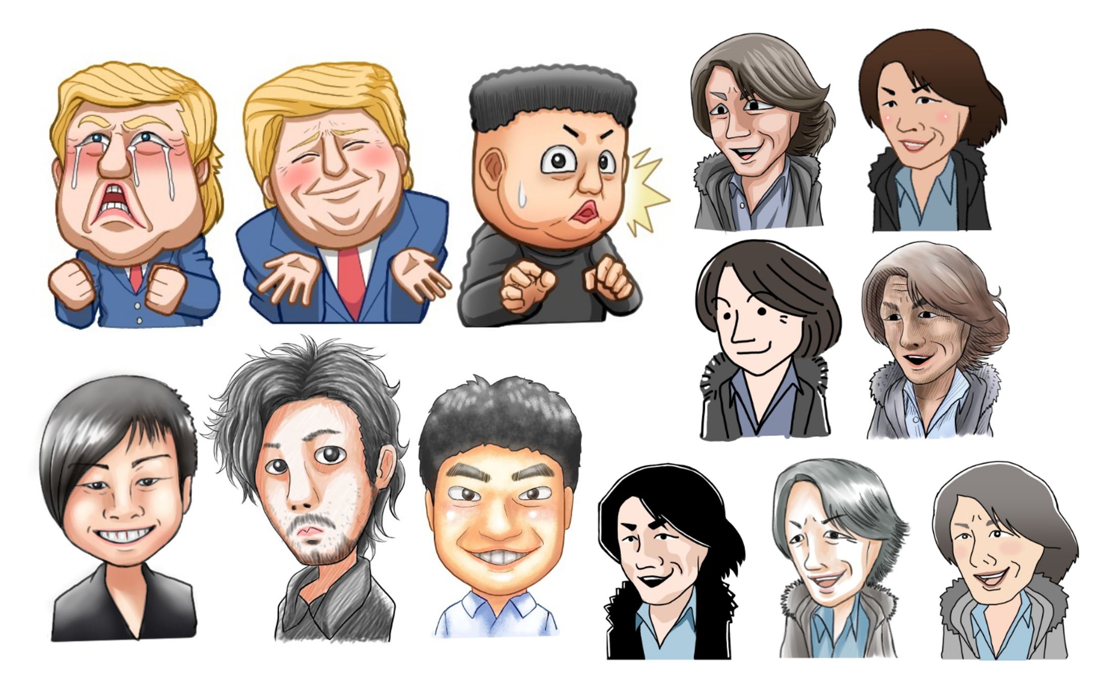 似顔絵イラストサンプル01-1