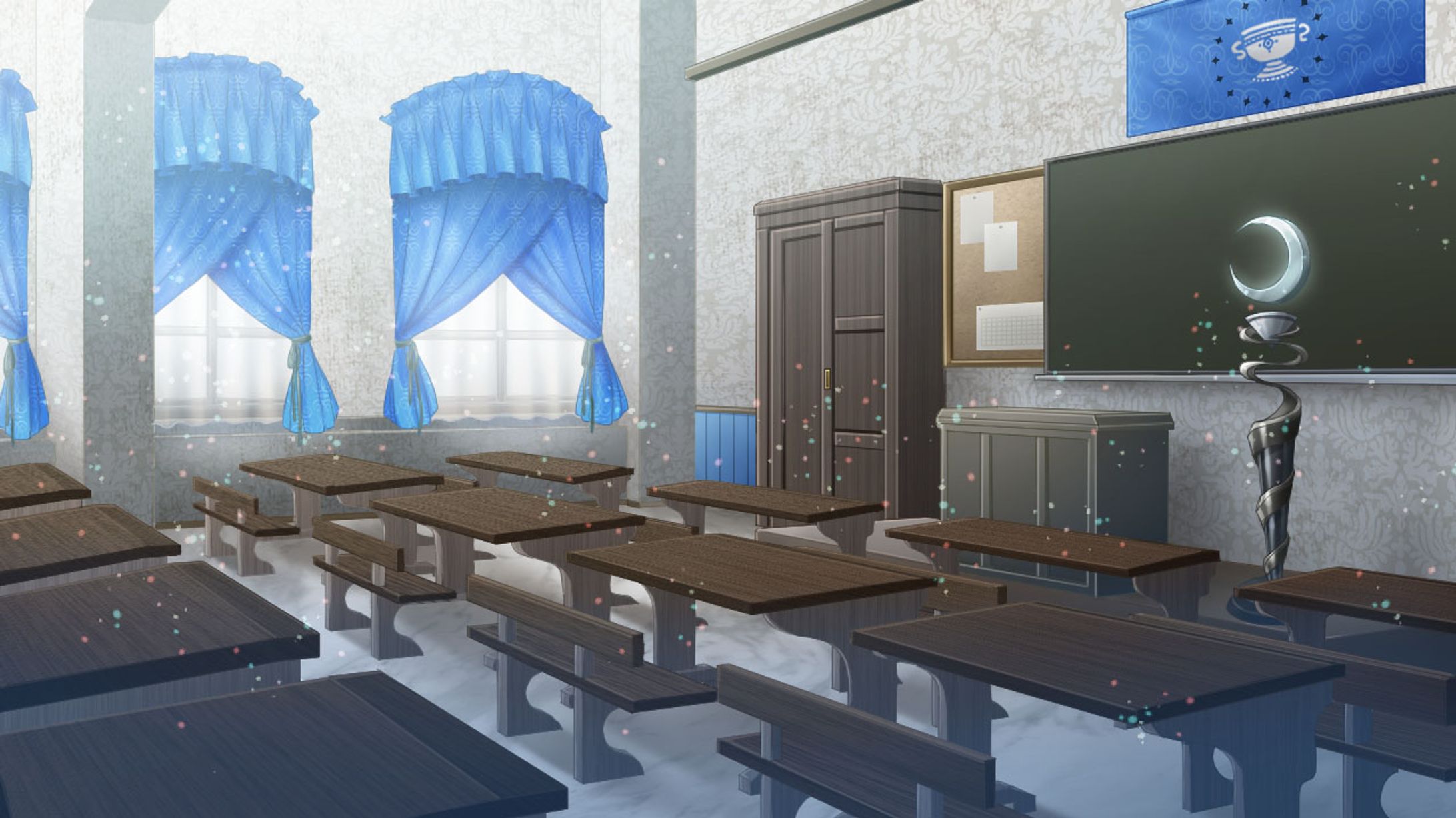 【依頼】魔法5大元素の各教室背景-1