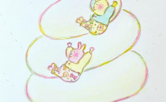 絵本「ゆめのおやつ」より
ソフトクリームのすべり台