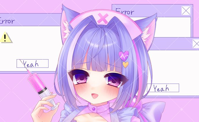 Vtuber満月りこる様動画イラスト