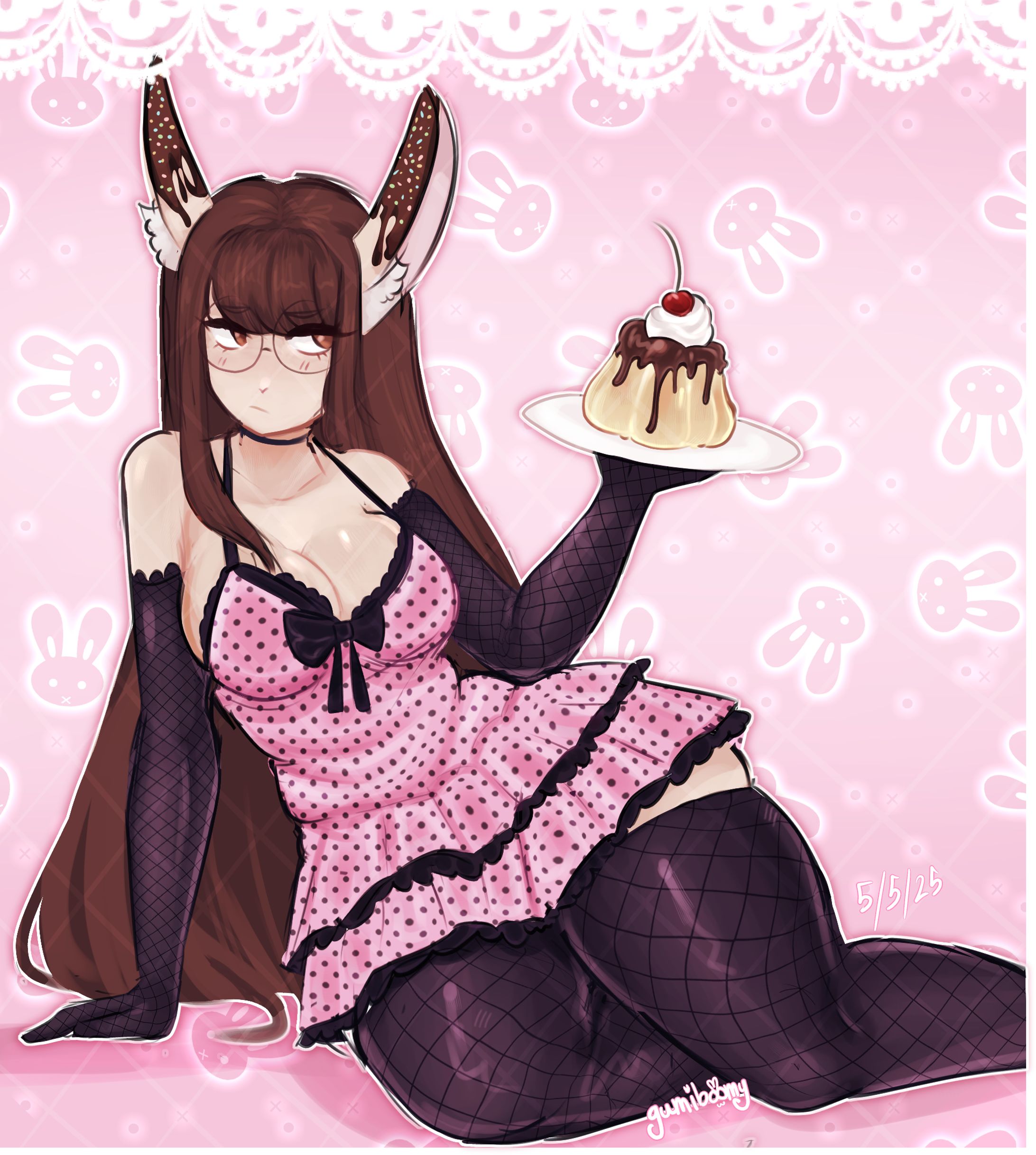 Choco and her flan-1