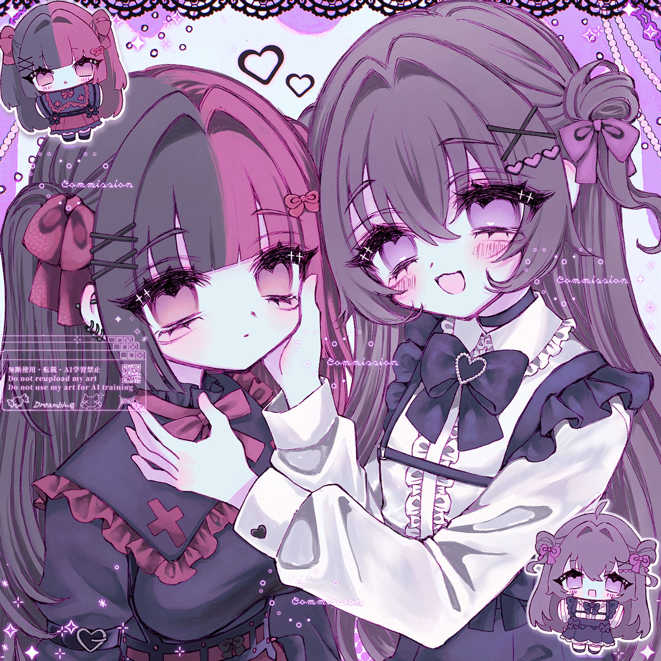 個人様 二人イラスト御依頼 ミニキャラ付き-1