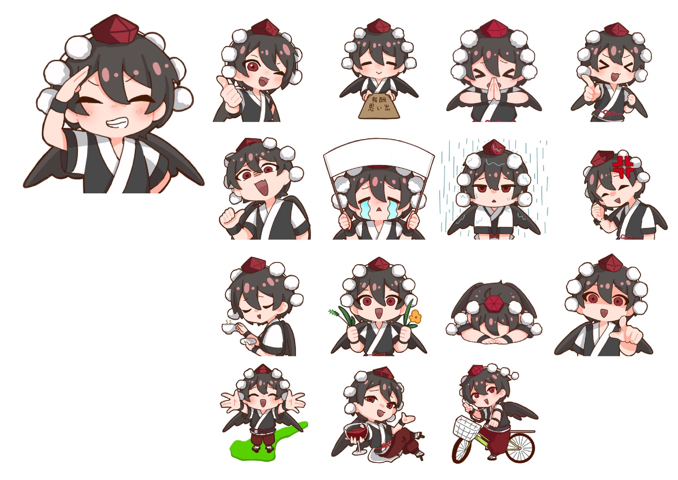 【お仕事】社畜天狗LINEスタンプその２-1