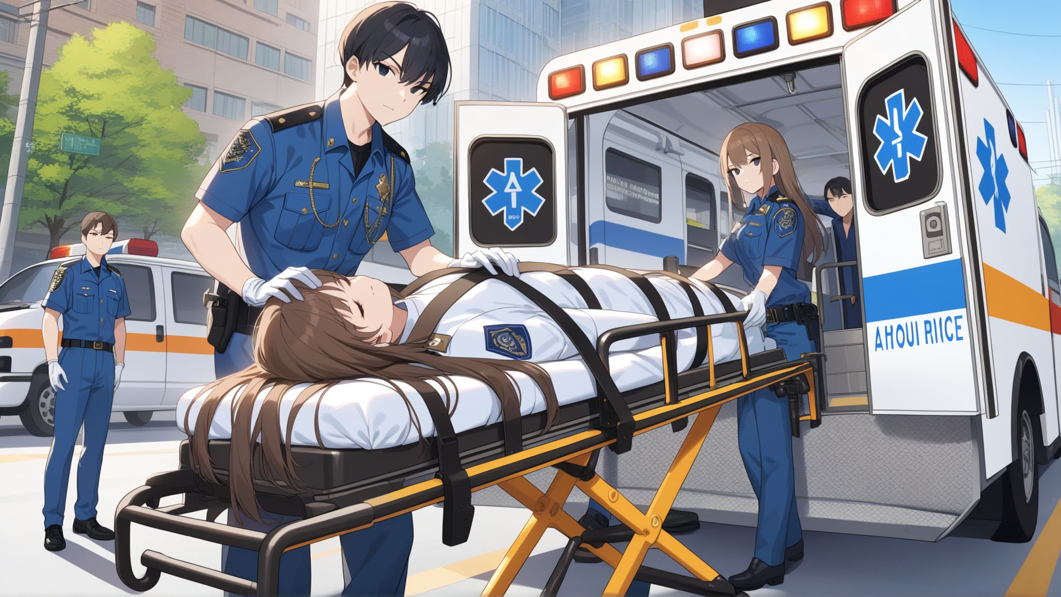 救急車で運ばれる-1