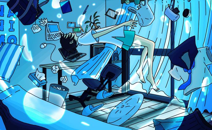 イラスト、アニメーション、イラスト（手描き）