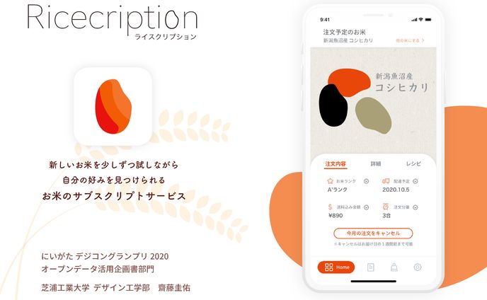 毎月好みのお米をお届け「Ricecription」