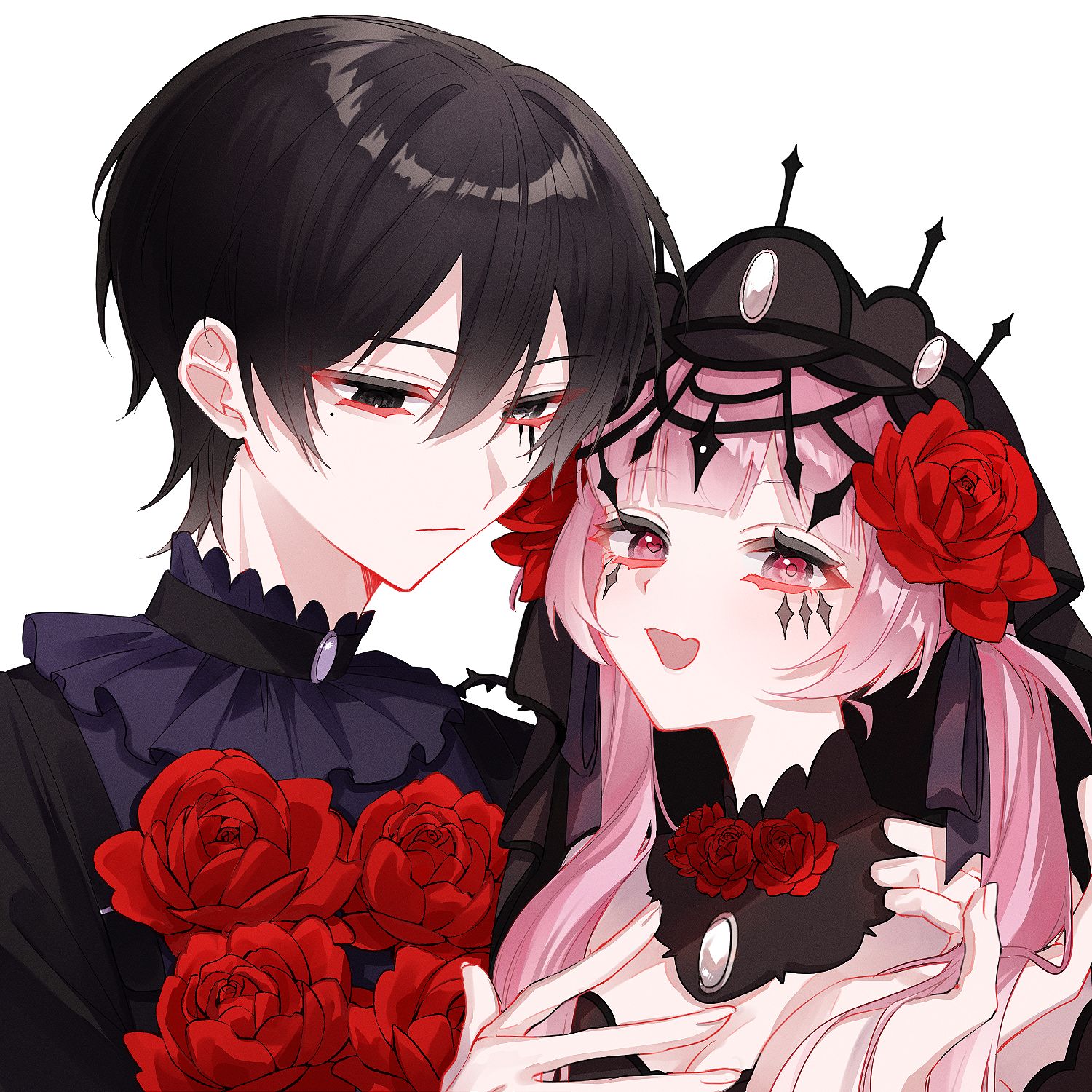 画面内2人 ペア画イラスト