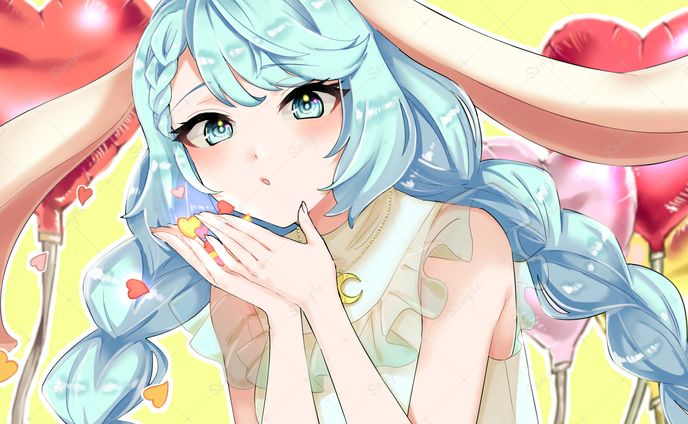 ウサみん　愛言葉III 歌ってみたイラスト