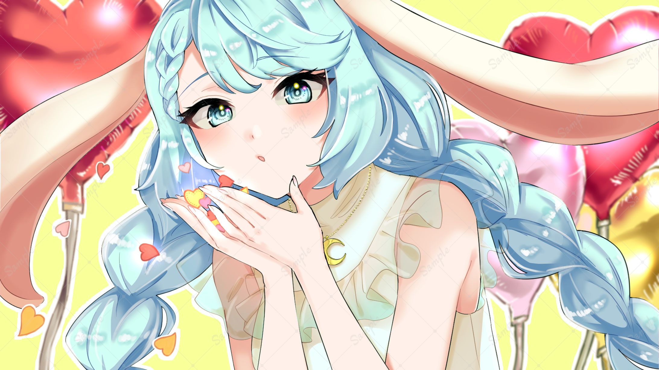 ウサみん　愛言葉III 歌ってみたイラスト-1