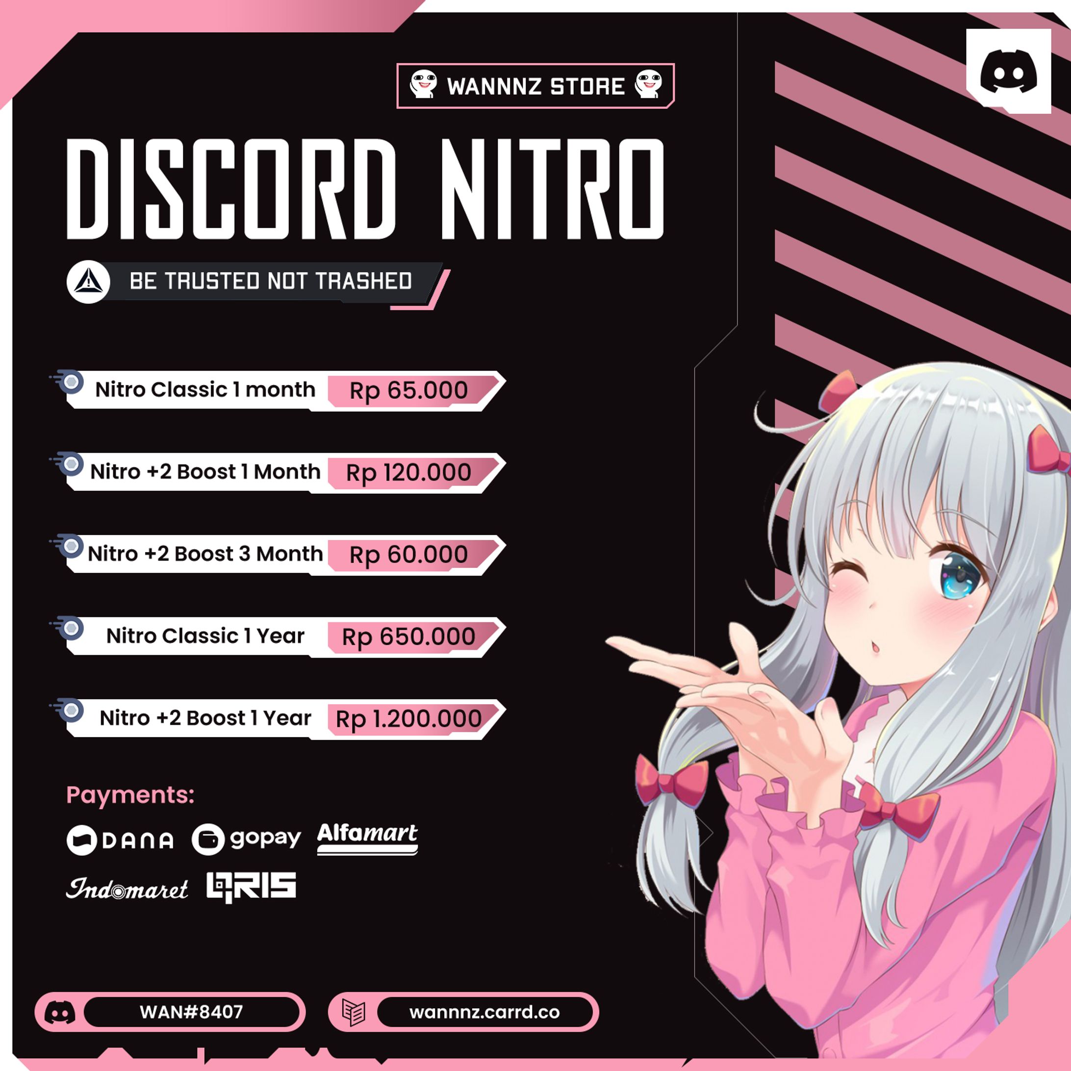 Wannnz Store Discord Nitro - Pricelist-1