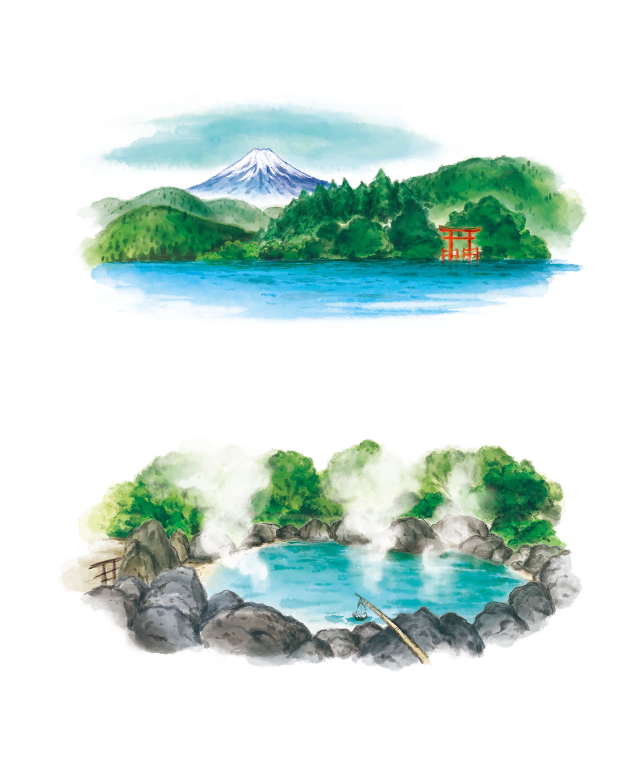 入浴剤・風景イラスト-1