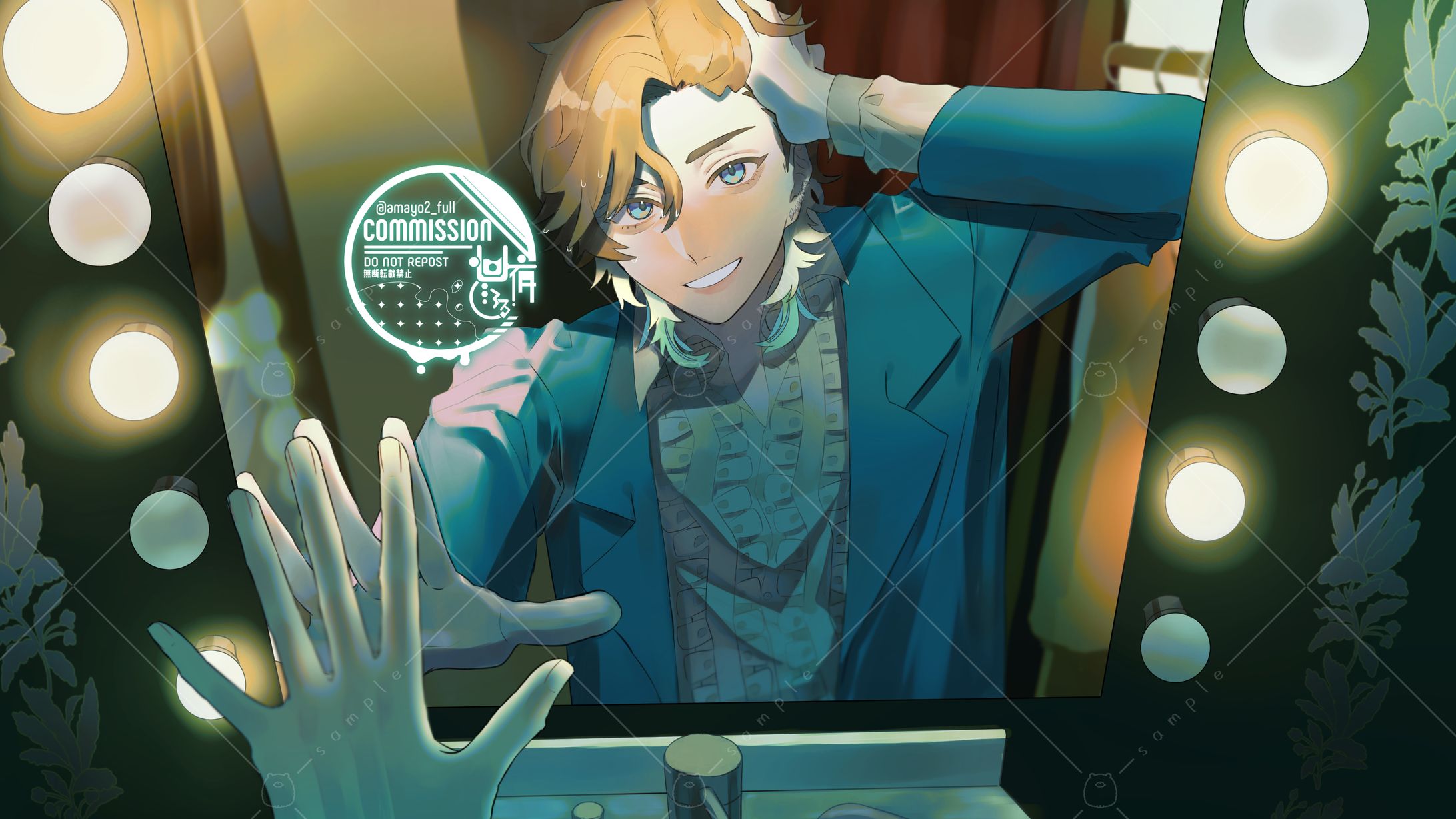 【ご依頼】楽曲「damn」歌ってみた動画MVイラスト-1