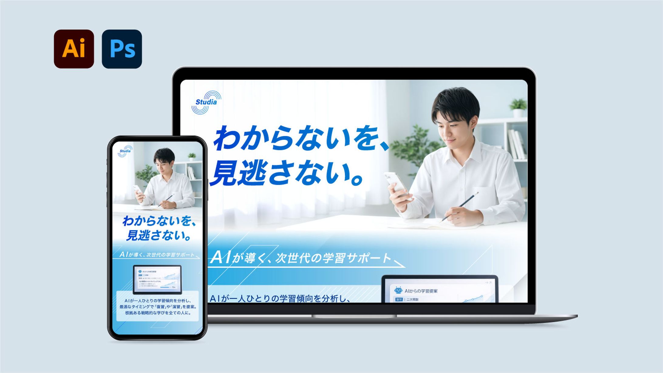 【ビジネス系 LP】 AI学習ツール 「Studia（スタディア）」-1