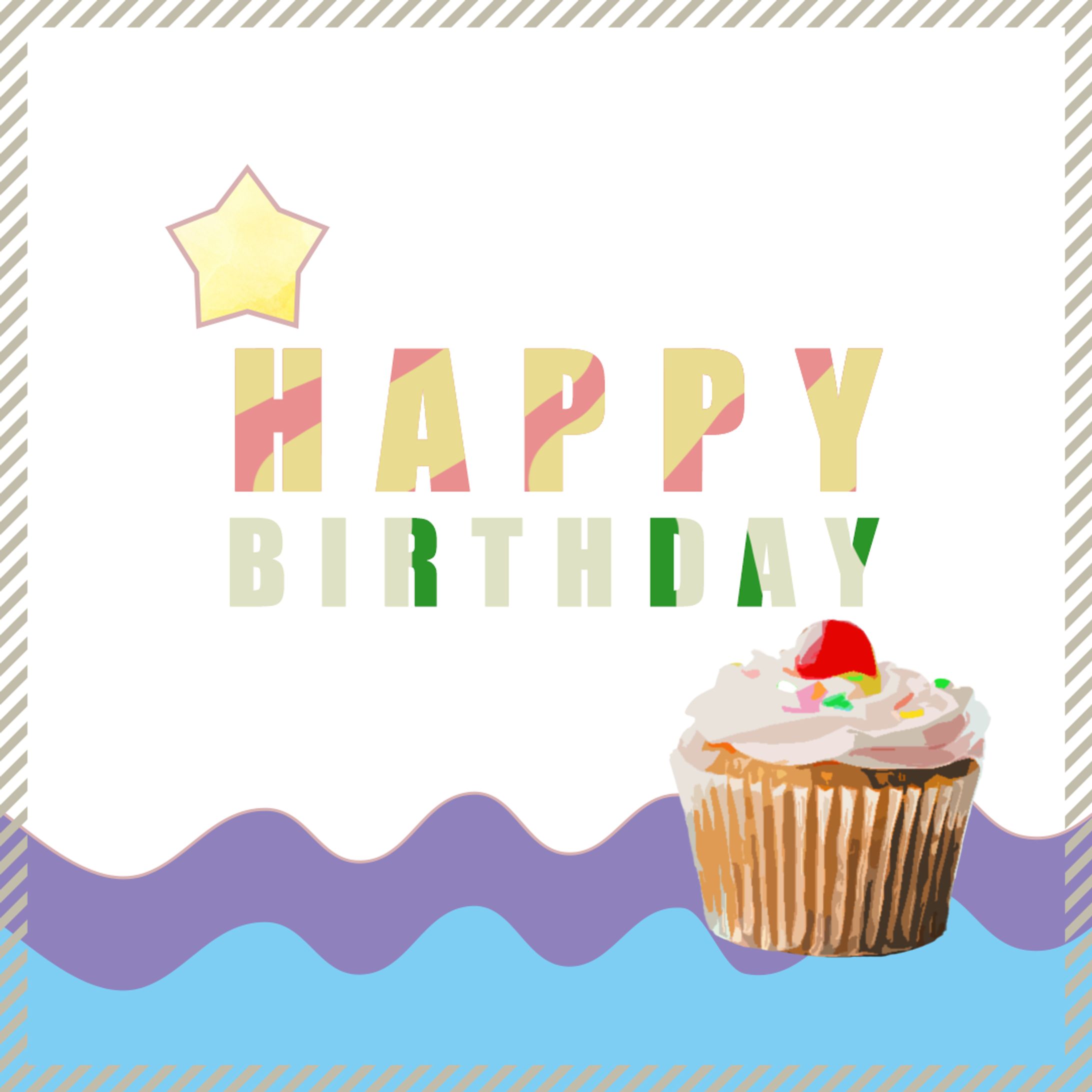 【自主制作/ 課題制作】Birthday カード-1