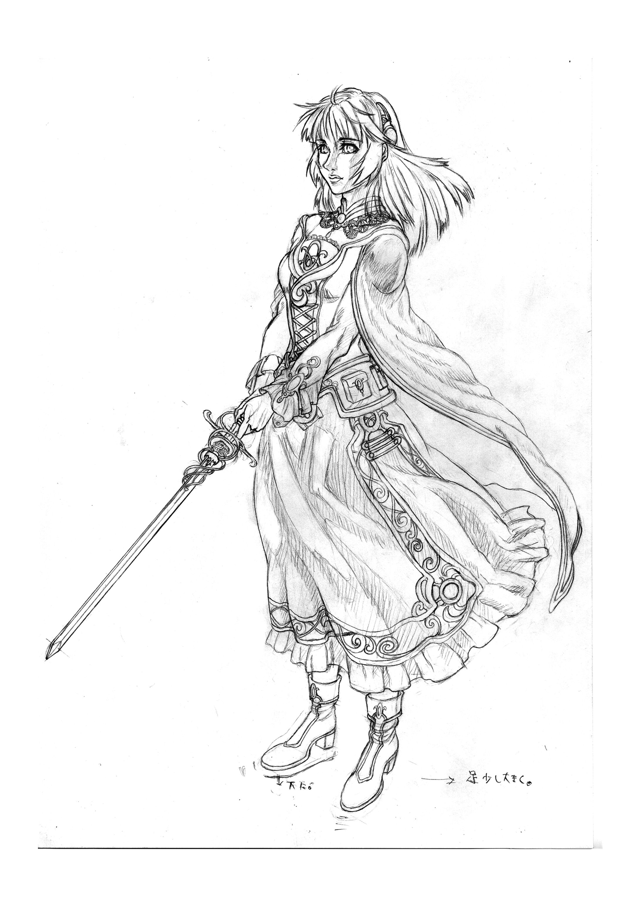 ファンタジーキャラデザイン　女性-1