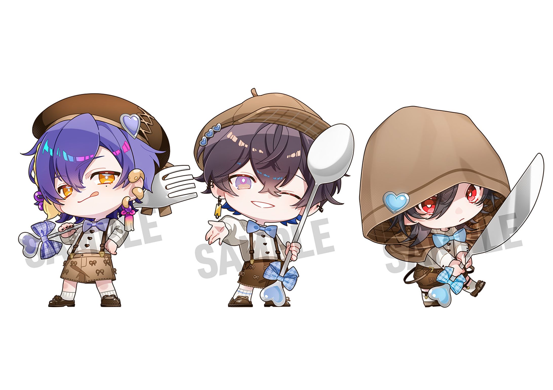 【お仕事】株式会社キャビネット様　コラボカフェ イラスト制作-1