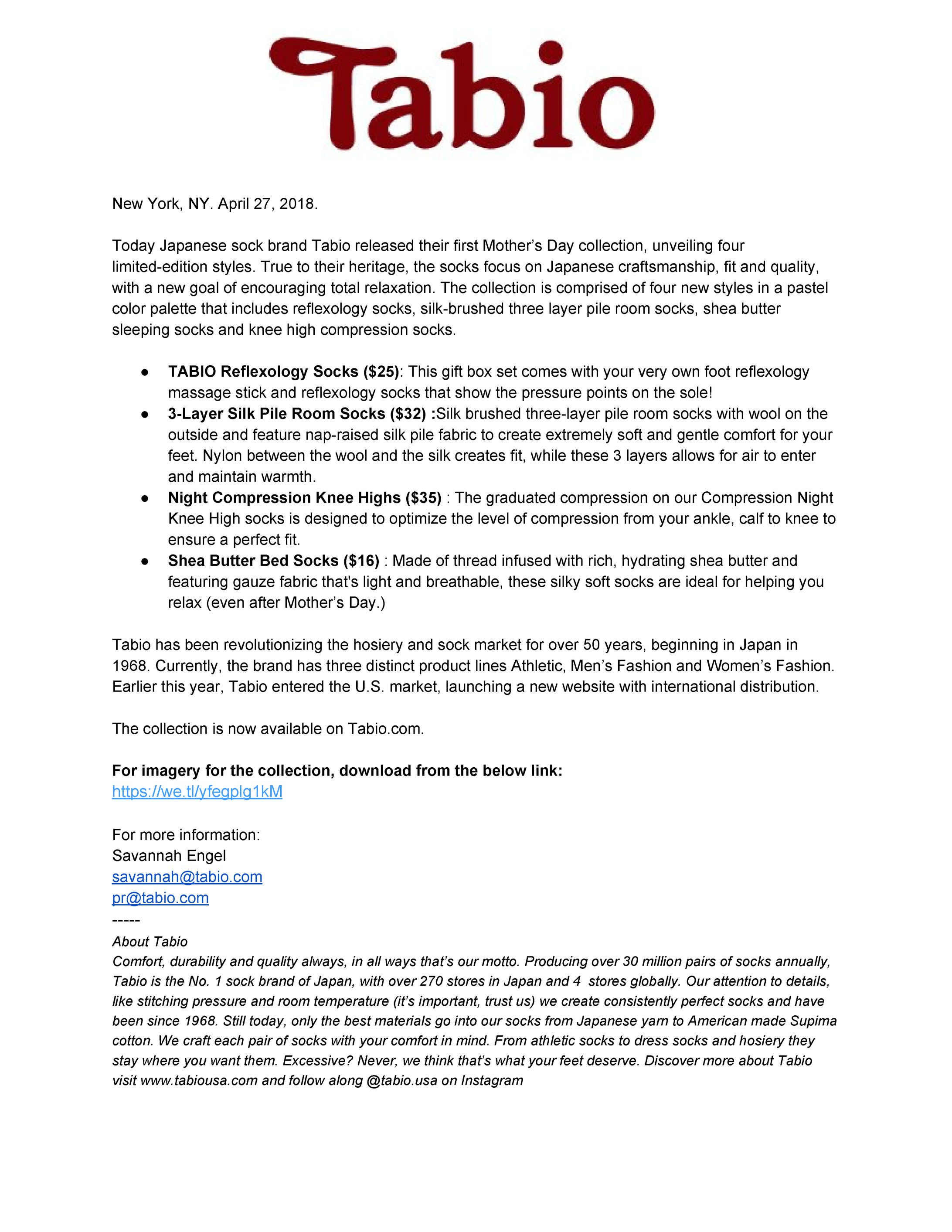 Tabio Press Releases 2018-19-1
