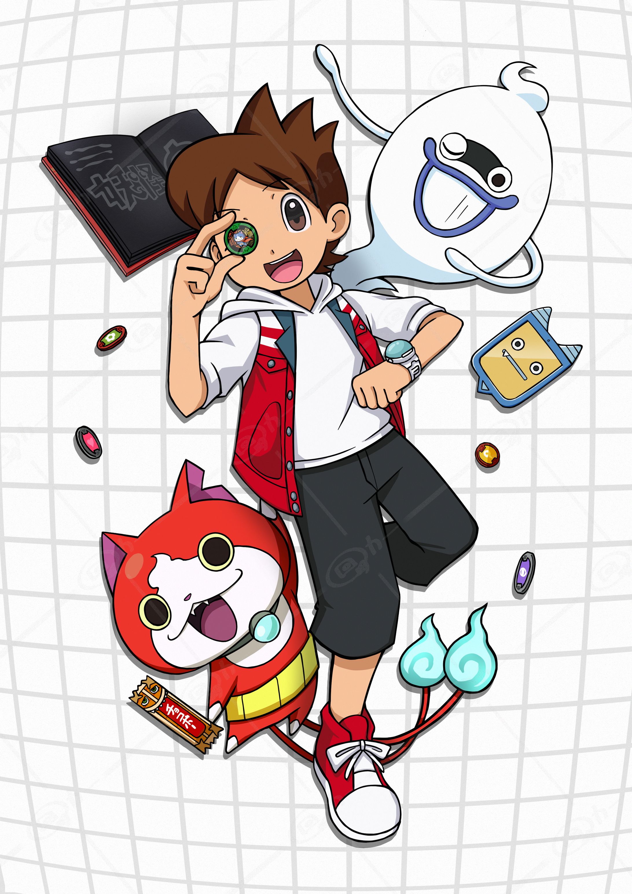 【FA】妖怪ウォッチ トリオ立ち絵-1