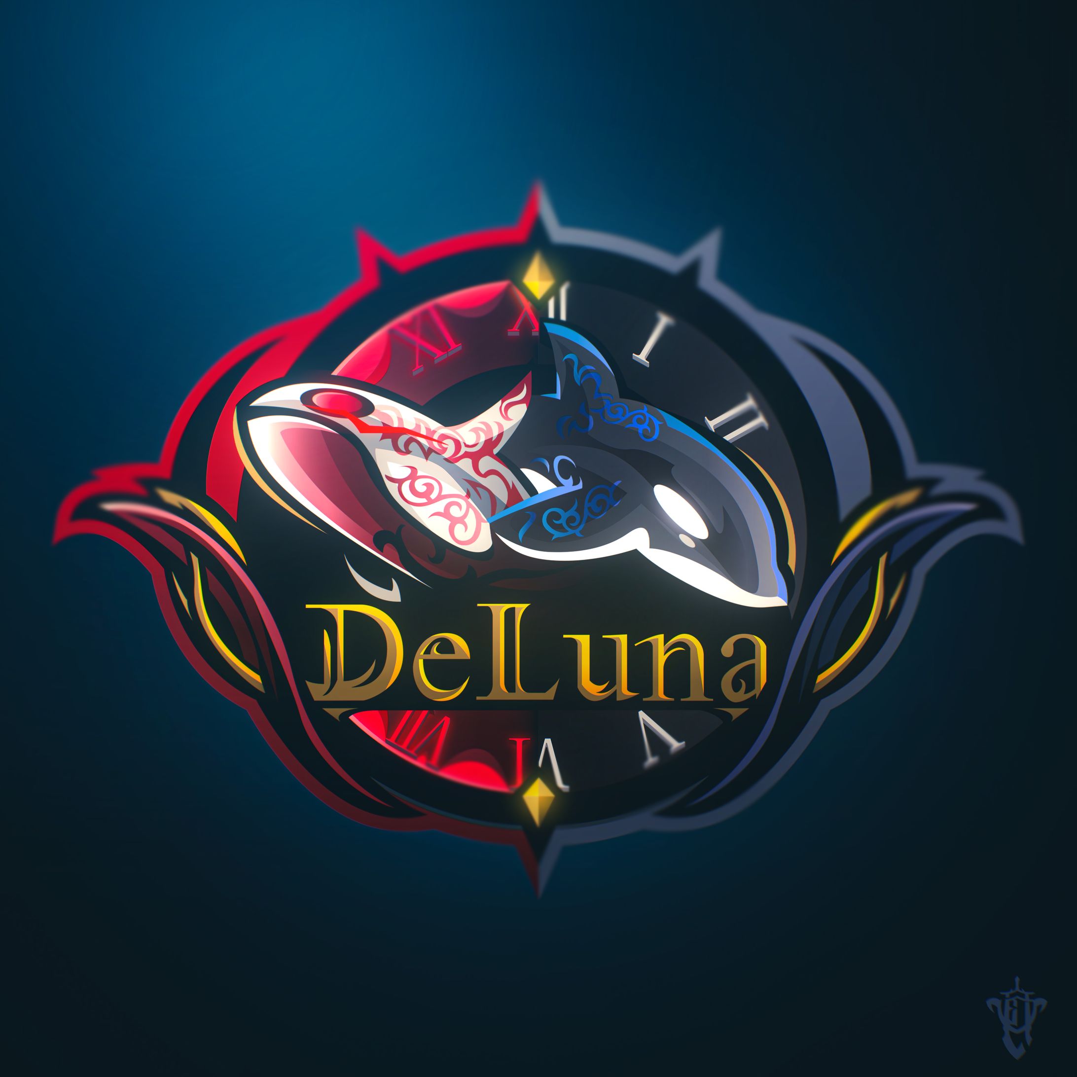 クラン DeLuna様 Mascot Logo-1