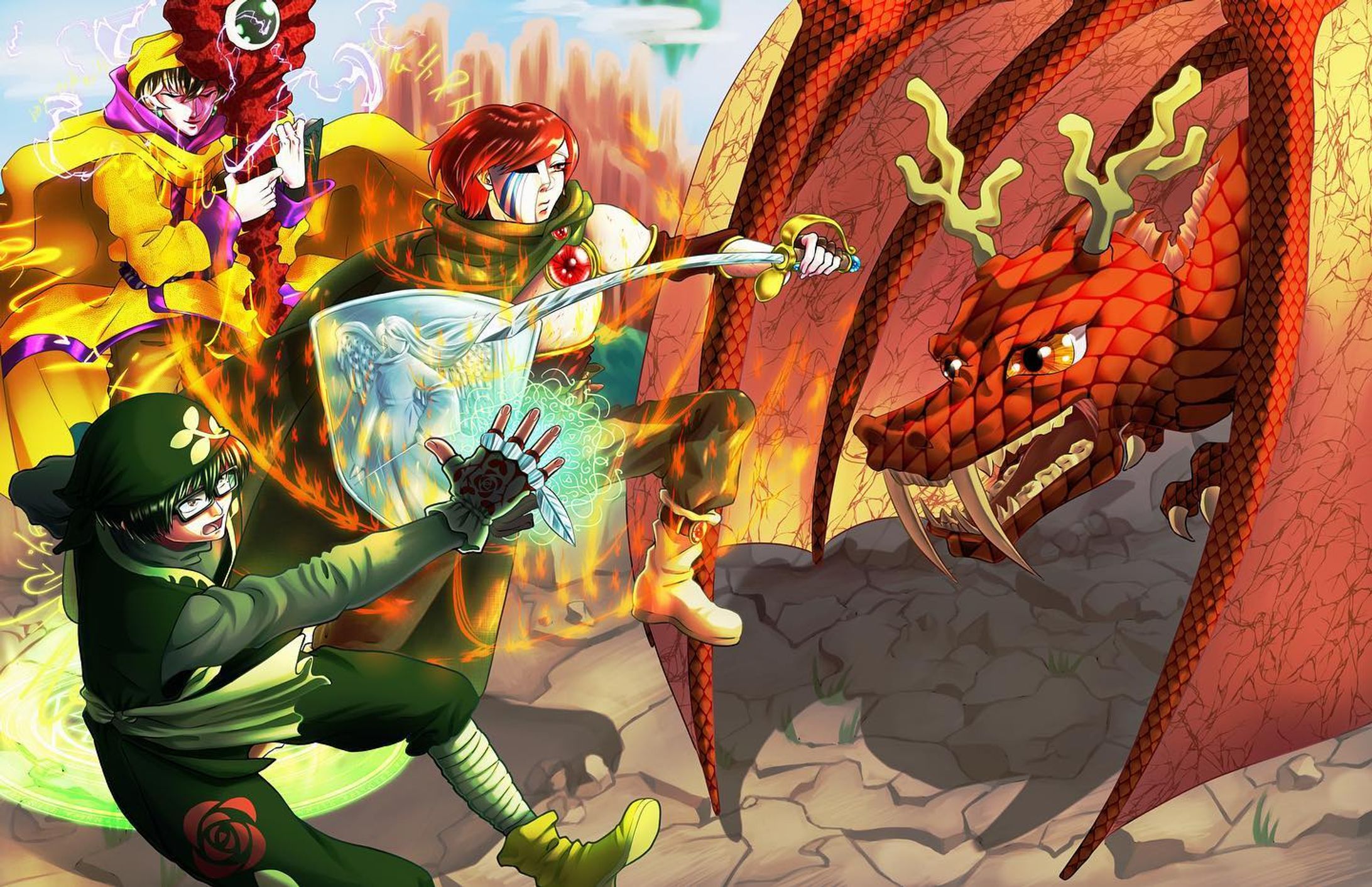 ファンタジーRPG的な戦闘シーン-1