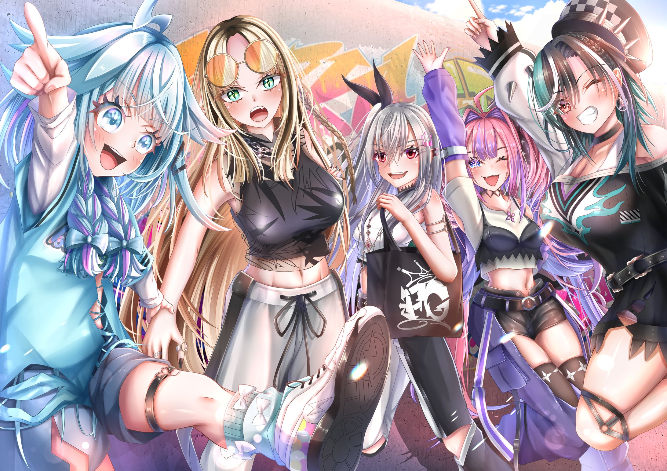 ホロライブ FLOW GLOW様 【FG3Dライブ】 応援企画イラスト-1