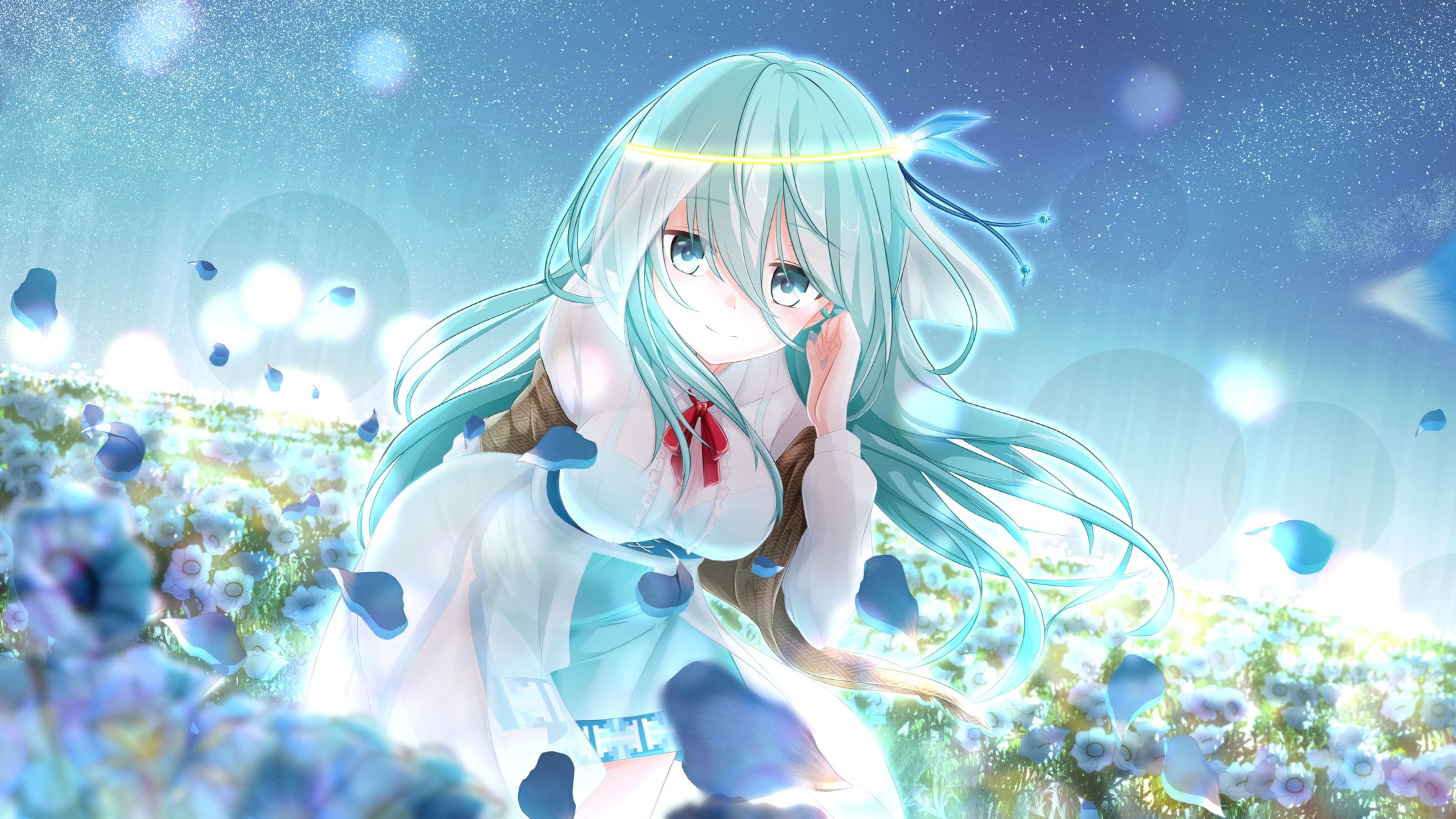 紗彩木ひそりオリジナル曲「希う天使の唄」MVイラスト -1