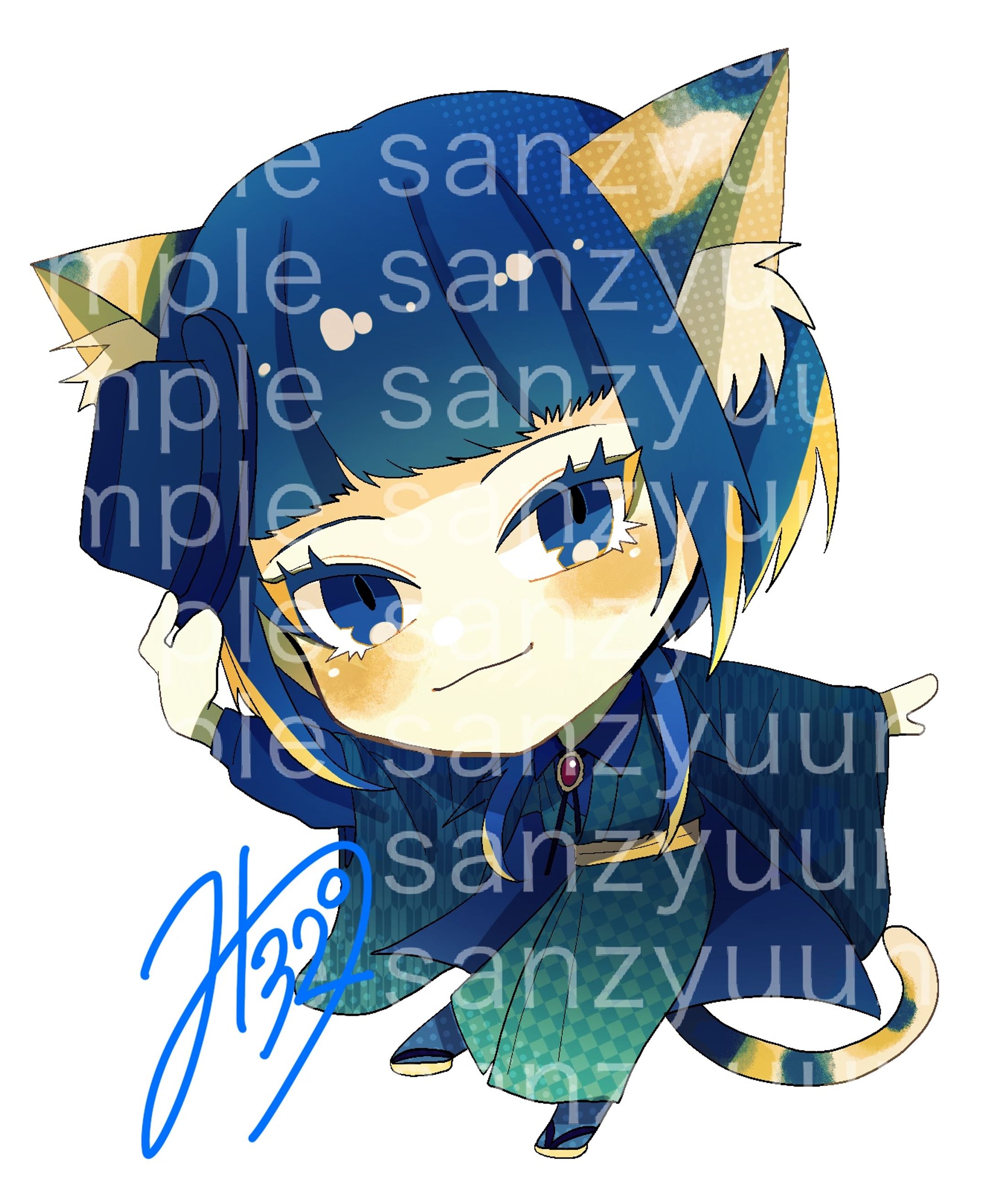 「Commission」デフォルメイラスト制作-1