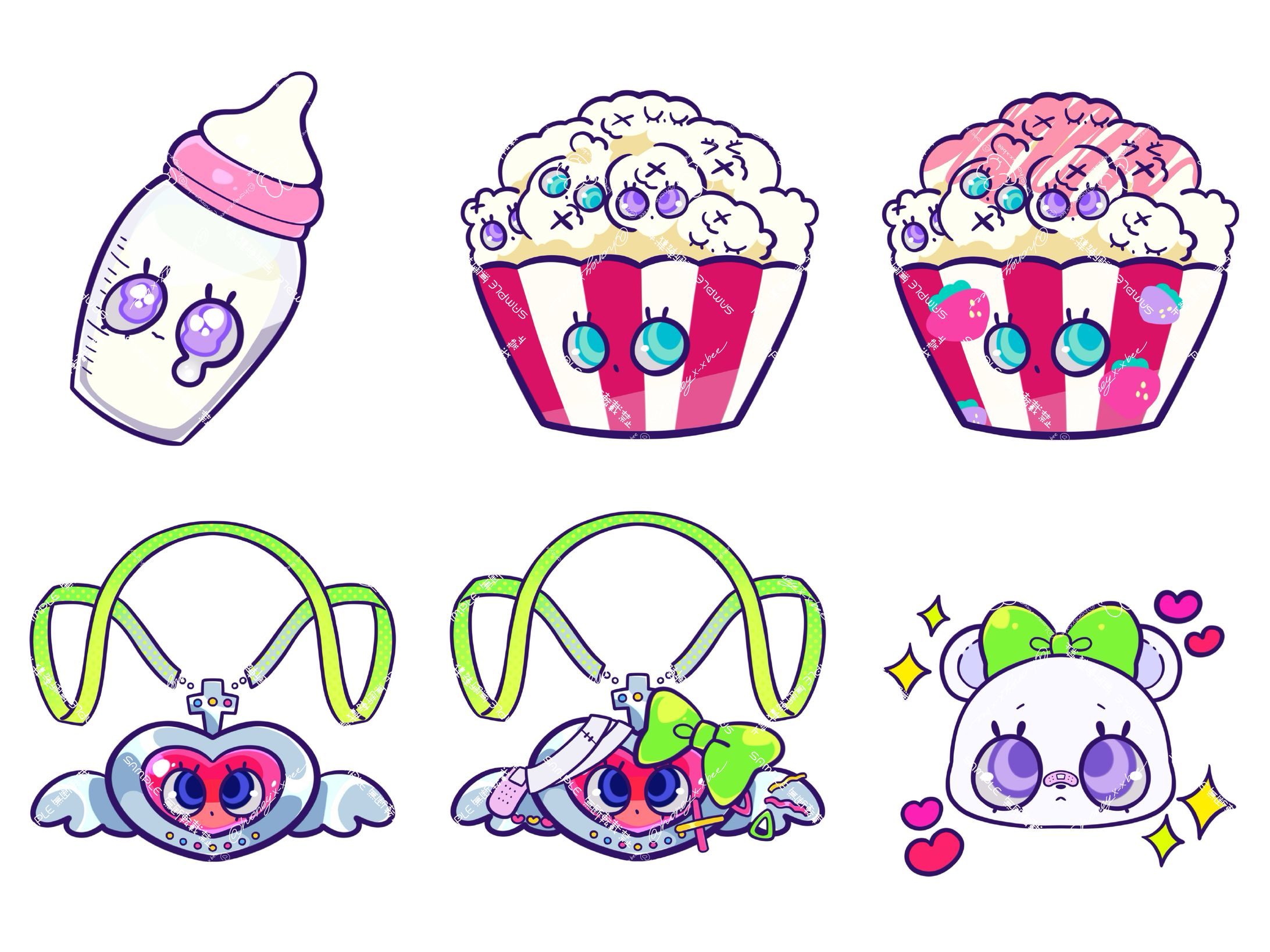 虹菓ぽぷ様 YouTubeメンバーシップバッジ用イラスト-1