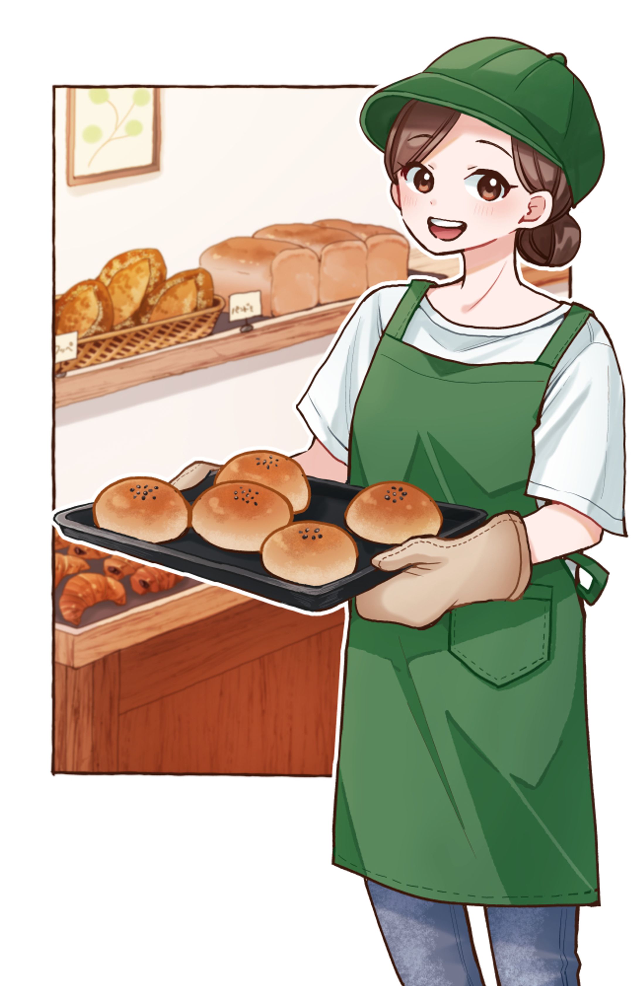 パン屋の女性-1