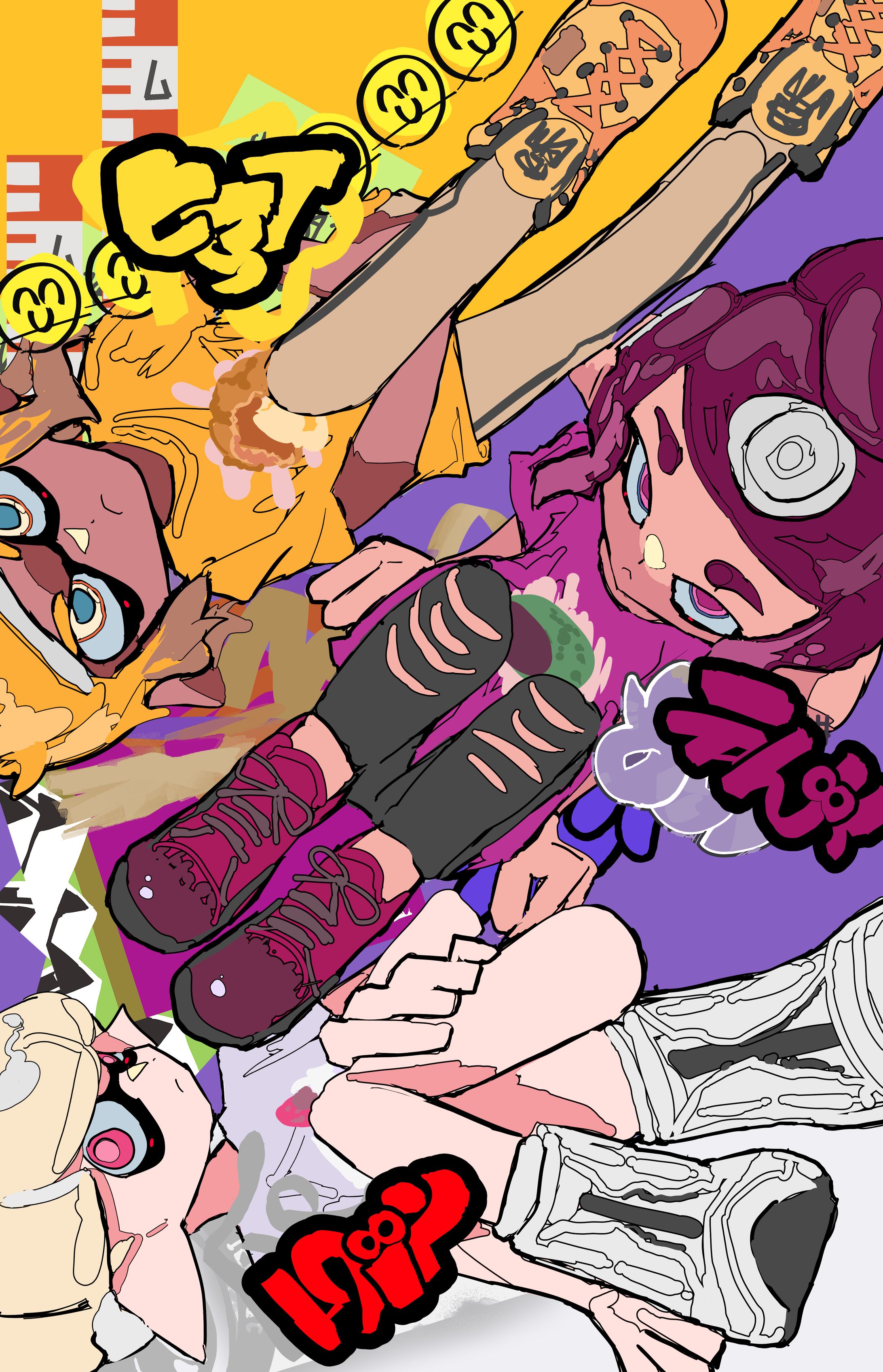 スプラトゥーン二次創作絵/フェス-1