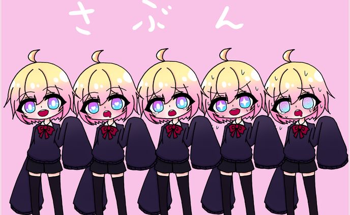 サムネ用イラストの表情差分たち