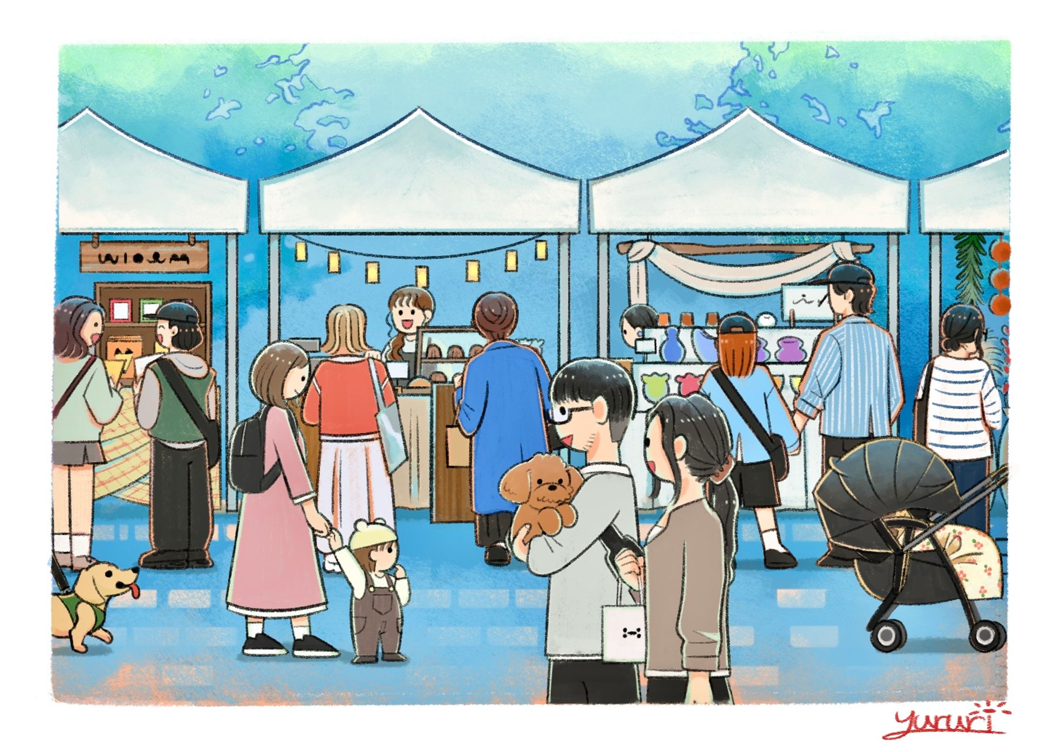 【自主制作】マルシェイラスト-1