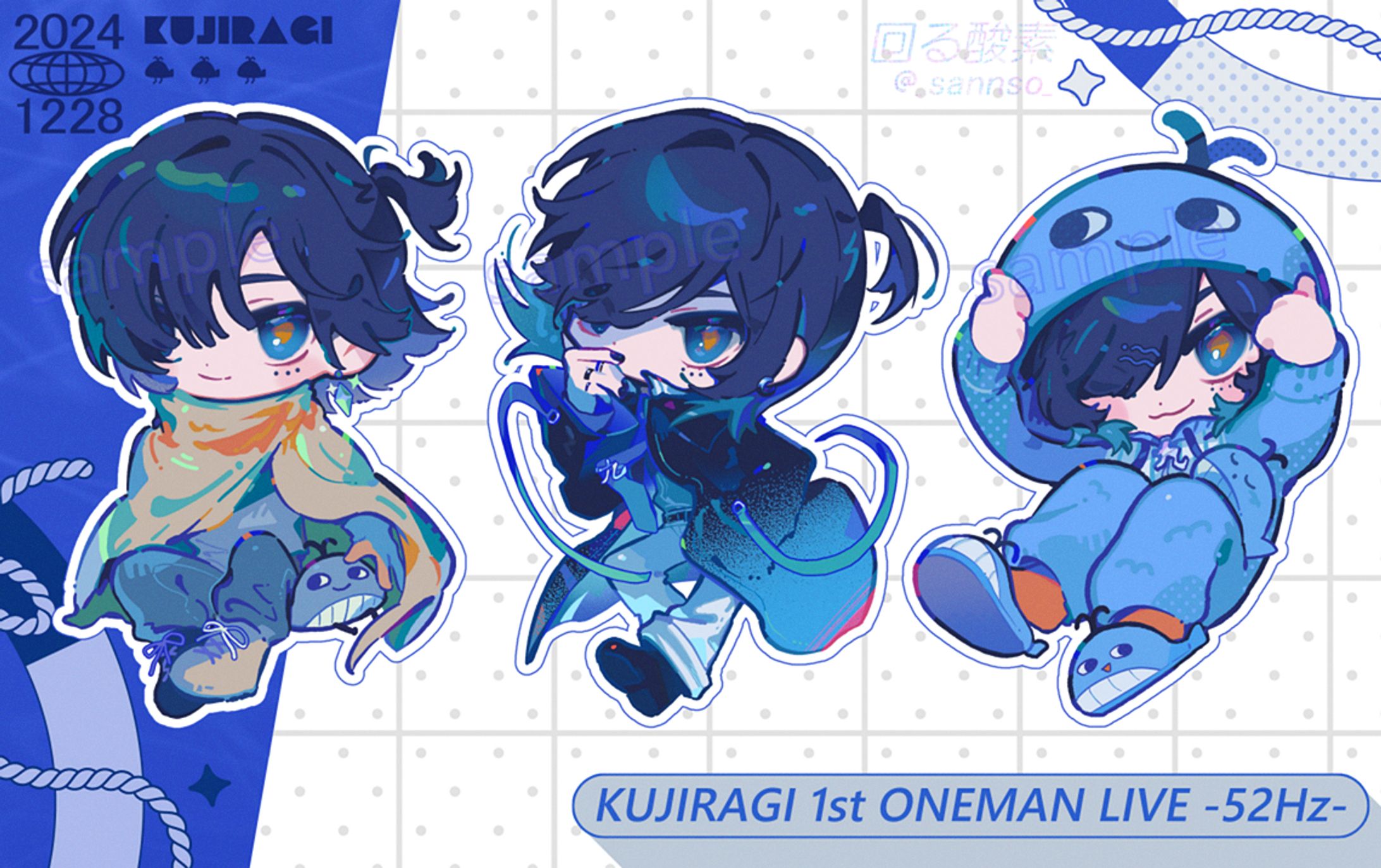 『KUJIRAGI 1st ONEMAN LIVE - 52Hz -』ちびキャライラスト-1