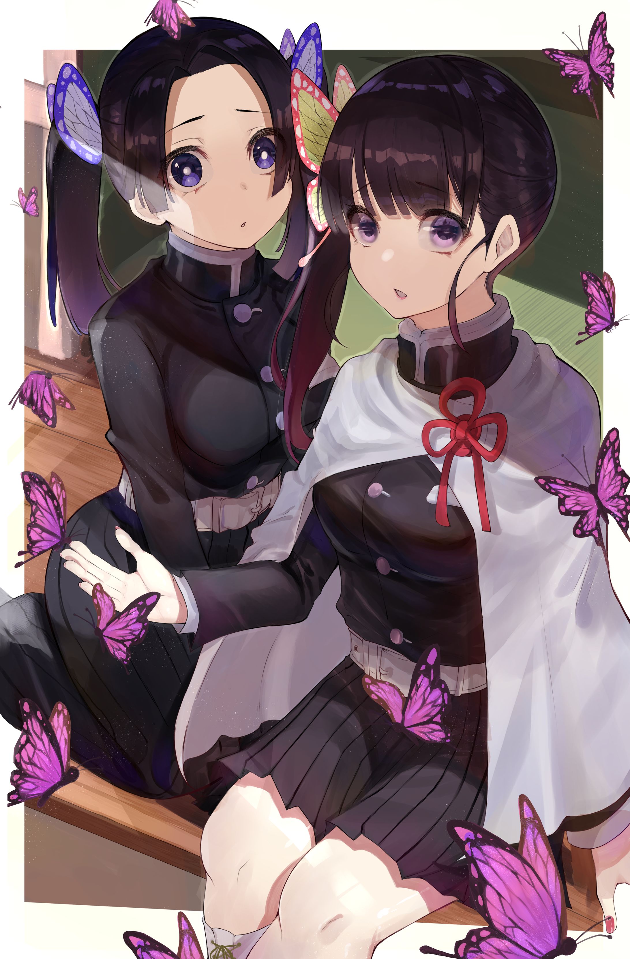 【FANART】鬼滅の刃　カナヲ&アオイ-1